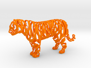Tiger in Orange Processed Versatile Plastic