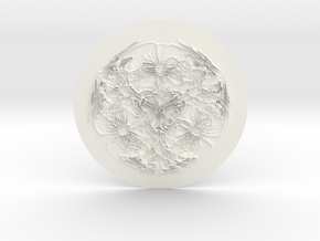 Cyma3D Glyph 'One' in White Processed Versatile Plastic