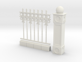 Iron Fence 4+1 cm in White Natural Versatile Plastic