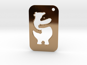 Bear Tag in Polished Brass