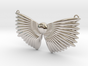 Winged Messenger Neckpiece in Rhodium Plated Brass