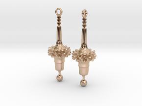 Diatom Earrings in 14k Rose Gold Plated Brass