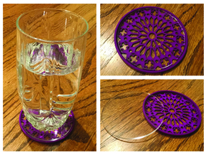 3-1/4" Coaster 3 (Insert) in Purple Processed Versatile Plastic