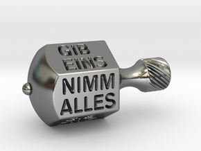 Nimm-Gib-Kreisel  in Polished Silver