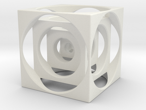 Turners Cube in White Natural Versatile Plastic