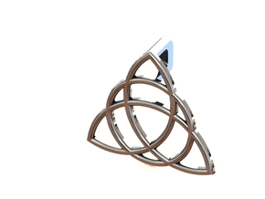 Charmed Triquetra Pendant in Fine Detail Polished Silver