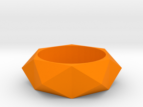 Beveled Sun Ring in Orange Processed Versatile Plastic