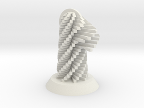 Knight Spiral in White Natural Versatile Plastic