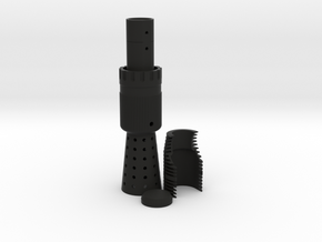 Han TFA Flash Hider + Radiator + Tumbscrew in Black Natural Versatile Plastic