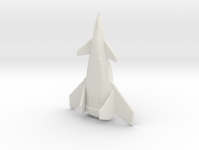 Crow Jet Fighter in White Natural Versatile Plastic: Small