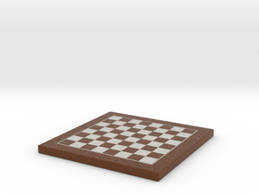 Chess Board 1/12 Scale In Frame in Full Color Sandstone