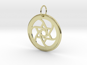 Spiral Star Pendant in 18k Gold Plated Brass