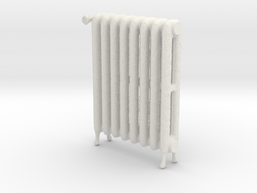 1:12 Decorative Radiator in White Natural Versatile Plastic