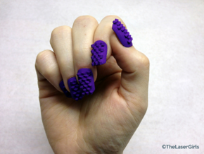 Cube Nails (Size 3) in Purple Processed Versatile Plastic