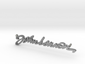 Lennon Signature Pendant in Polished Silver