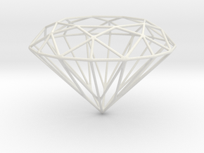 Voronoi Diamond in White Natural Versatile Plastic