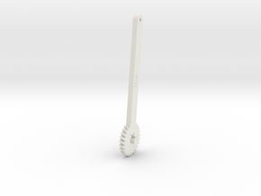 Rh Helical Gear in White Natural Versatile Plastic