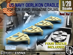 1-20 Oerlikon Magazine Cradle Set1 in Tan Fine Detail Plastic