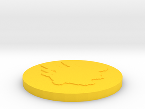 Pikachu Pendant in Yellow Processed Versatile Plastic