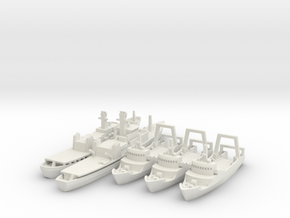 Cod War Set 2 1:700/600 in White Natural Versatile Plastic: 1:700