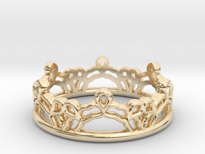 Lace Wrap Ring - Size 6.5 in 14k Gold Plated Brass