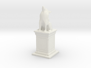 Wolf Statue in White Natural Versatile Plastic