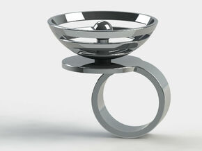 Orbit: US SIZE 4.5 in Polished Silver