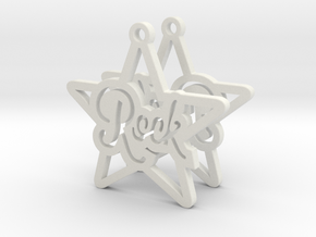 Rockstar Earrings in White Natural Versatile Plastic