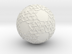 Islamic Art On A Ball in White Natural Versatile Plastic