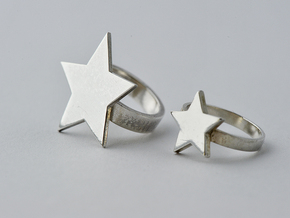 Silver Star Ring (Size M) in Polished Silver