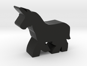 Game Piece, Unicorn in Black Natural Versatile Plastic