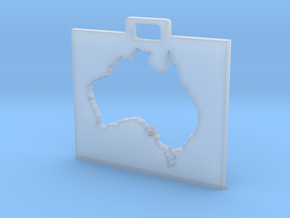 Australia Keychain in Tan Fine Detail Plastic