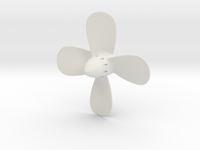 Titanic Propeller - 4-Bladed Scale 1:100 in White Natural Versatile Plastic