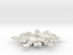 Snowflafe Top in White Natural Versatile Plastic