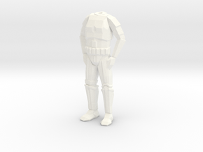 Storm Trooper Low Poly Body in White Processed Versatile Plastic