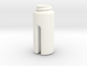 Cylinder With Slot in White Processed Versatile Plastic