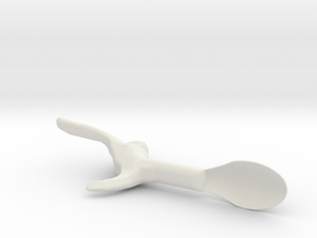 Right Hand Small Spoon in White Natural Versatile Plastic