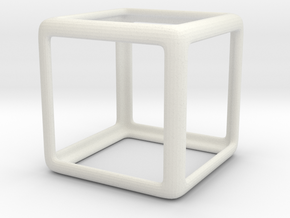smooth cube in White Natural Versatile Plastic