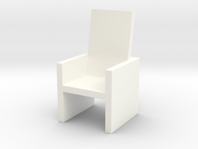 Card Holding Chair (7.184cm x 7.26cm x 12.786cm) in White Processed Versatile Plastic