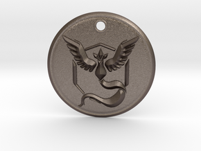 Team Mystic Pendant- Pokemon Go in Polished Bronzed Silver Steel