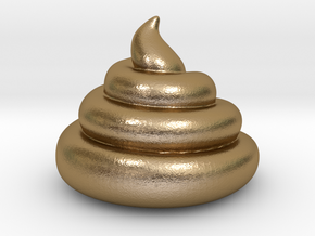 kawai poop in Polished Gold Steel