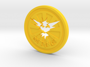 Pokemon Go Team Instinct Challenge Coin in Yellow Processed Versatile Plastic