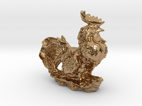 GARDEN ROOSTER in Polished Brass