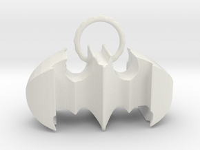 Batman keychain (or necklace ) in White Natural Versatile Plastic