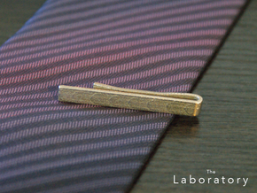 Classic Tie Bar (Metals) in Polished Bronzed Silver Steel