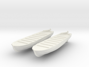 1/144 Scale USN Life Boats in White Natural Versatile Plastic