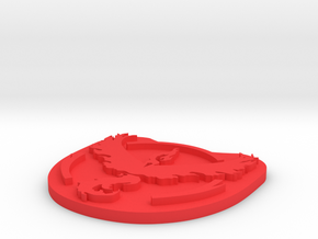 Team Valor Badge in Red Processed Versatile Plastic