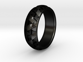 Hexmo Ring in Matte Black Steel