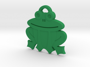 Frog Pendant in Green Processed Versatile Plastic