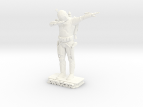 Dabbing Bounty Hunter in White Processed Versatile Plastic